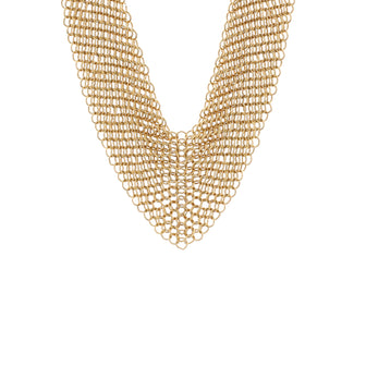 Tiffany & Co. Elsa Peretti Mesh Bib Necklace Yellow Gold Mini