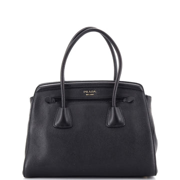 Prada Cuir Frame Convertible Tote Vitello Daino Large