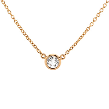 Tiffany & Co. Elsa Peretti Diamonds By The Yard Pendant Necklace 18K Rose Gold and Diamond 0.19CT