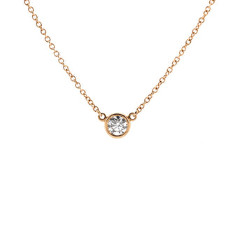 Tiffany & Co. Elsa Peretti Diamonds By The Yard Pendant Necklace 18K Rose Gold 0.20-0.29CT