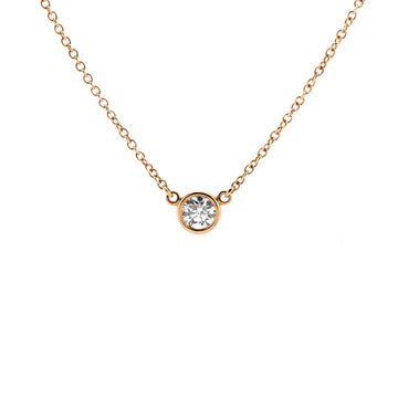 Tiffany & Co. Elsa Peretti Diamonds By The Yard Pendant Necklace 18K Rose Gold 0.20-0.29CT