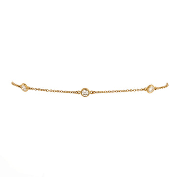 Tiffany & Co. Elsa Peretti Diamonds By The Yard 5 Stone Bracelet 18K Yellow Gold with Diamonds