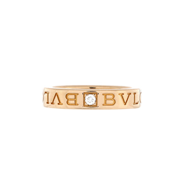 Bvlgari Bvlgari Bvlgari Band Ring 18K Rose Gold with Diamond