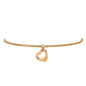 Tiffany & Co. Elsa Peretti Diamonds by the Yard Open Heart Bracelet 18K Rose Gold