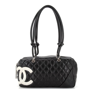 Chanel Cambon Bowler Bag Quilted Leather Medium