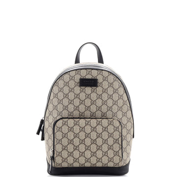Gucci Zip Pocket Backpack GG Coated Canvas Small