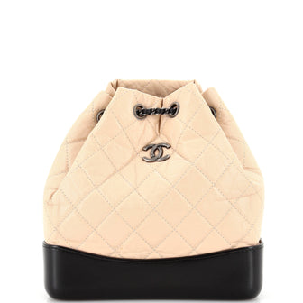 Chanel Gabrielle Backpack Quilted Aged Calfskin Small