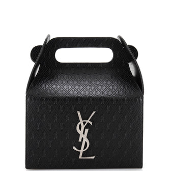 Saint Laurent Take-Away Box Bag Monogram All Over Leather