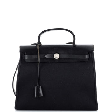 Hermes Herbag Toile and Leather PM