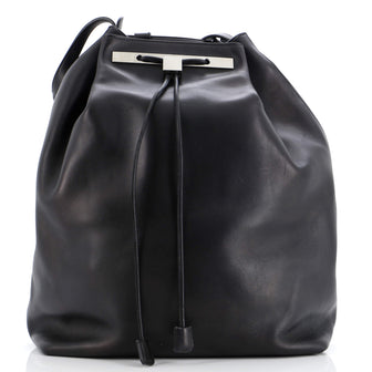 The Row Drawstring Backpack Leather Large