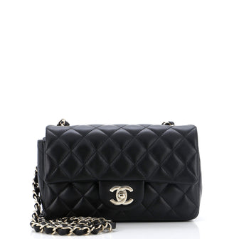 Chanel Classic Single Flap Bag Quilted Lambskin Mini