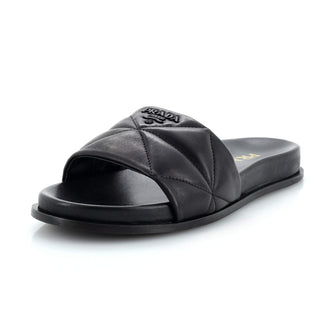 Prada Women's Slide Sandals Quilted Leather