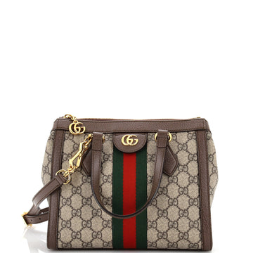 Gucci Ophidia Top Handle Tote GG Coated Canvas Small