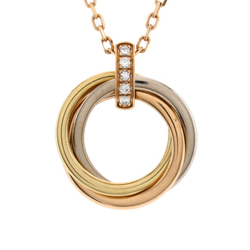 Cartier Trinity Pendant Necklace 18K Tricolor Gold and Diamonds