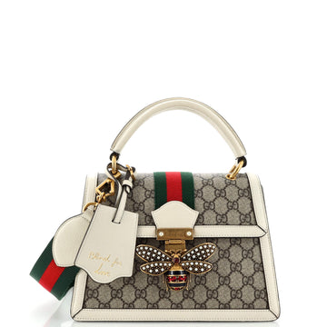 Gucci Queen Margaret Top Handle Bag GG Coated Canvas Small