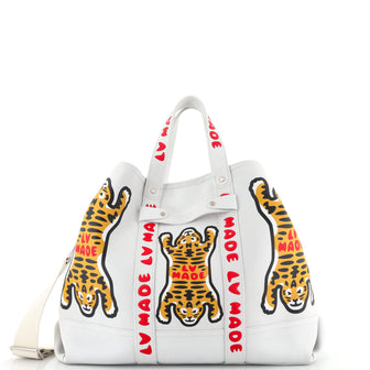 Louis Vuitton Nigo Tiger Journey Tote Limited Edition Printed Leather