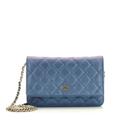 Chanel Wallet on Chain Quilted Iridescent Caviar
