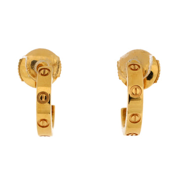 Cartier Love Hoop Earrings 18K Yellow Gold Small