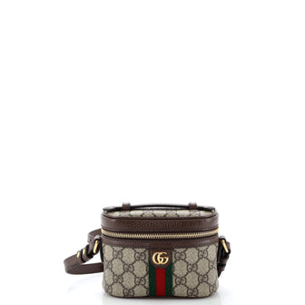 Gucci Ophidia Top Handle Bag GG Coated Canvas Mini