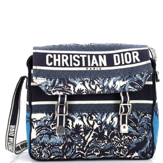 Christian Dior Diorcamp Messenger Bag Embroidered Canvas