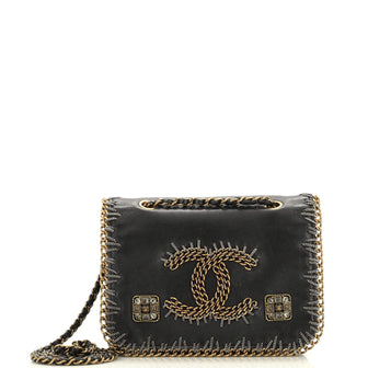 Chanel Paris-Byzance CC Flap Bag Embroidered Leather Mini