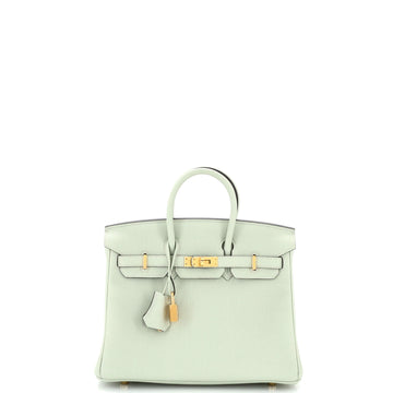 Hermes Birkin Handbag Grey Togo with Gold Hardware 25