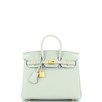 Hermes Birkin Handbag Grey Togo with Gold Hardware 25
