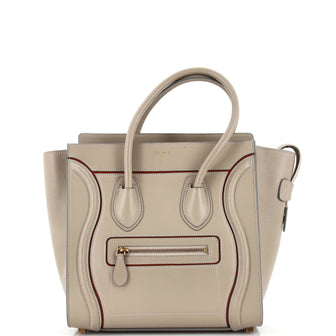 Celine Luggage Bag Smooth Leather Micro