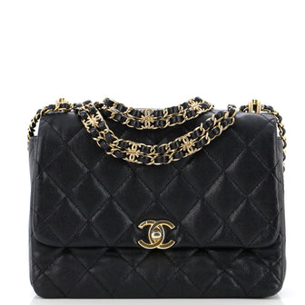 Chanel Coco First Flap Bag Quilted Caviar Small