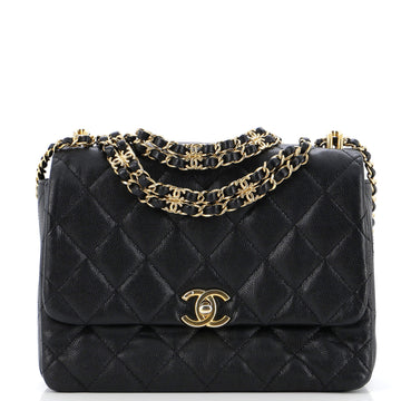 Chanel Coco First Flap Bag Quilted Caviar Small