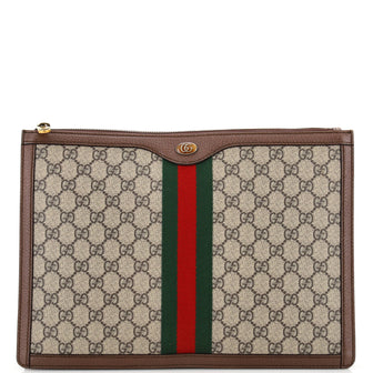 Gucci Ophidia Portfolio Pouch GG Coated Canvas Medium