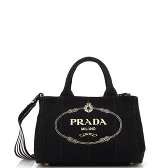 Prada Canapa Convertible Tote Canvas Mini