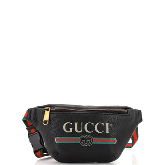 Gucci Logo Belt Bag Printed Leather Small