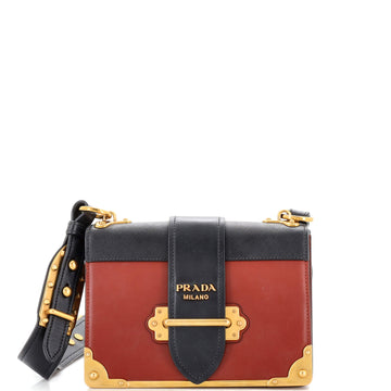 Prada Cahier Crossbody Bag City Calf and Saffiano Small