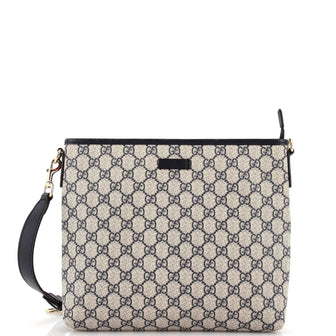 Gucci Zip Top Messenger Bag GG Coated Canvas Medium