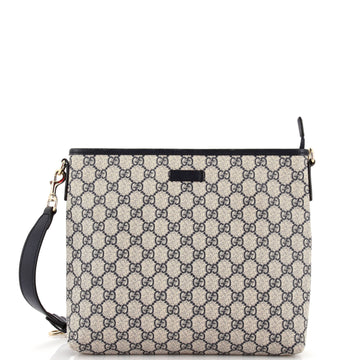 Gucci Zip Top Messenger Bag GG Coated Canvas Medium