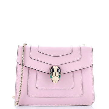 Bvlgari Serpenti Forever Square Shoulder Bag Leather Small