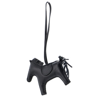 Hermes So Black GriGri Rodeo Bag Charm Leather MM