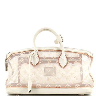 Louis Vuitton Transparence Lockit Handbag Mesh and Leather East West