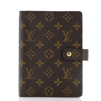 Louis Vuitton Ring Agenda Cover Monogram Canvas MM