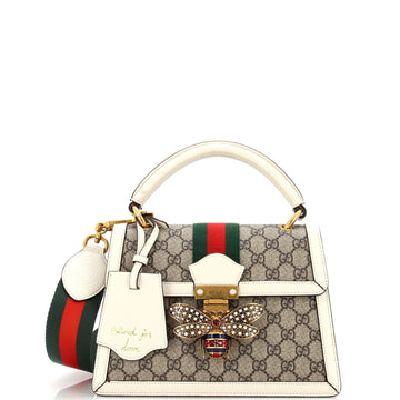 Gucci Queen Margaret Top Handle Bag GG Coated Canvas Small