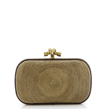 Bottega Veneta Box Knot Clutch Wire Grid Leather Small