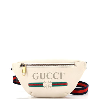 Gucci Logo Belt Bag Printed Leather Small