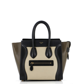 Celine Tricolor Luggage Bag Leather Micro