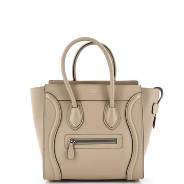 Celine Luggage Bag Grainy Leather Micro