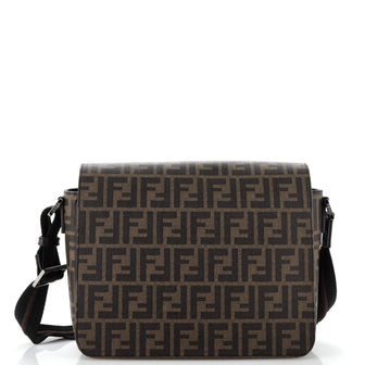 Fendi Flap Messenger Bag Zucca Coated Canvas Medium