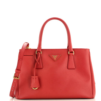 Prada Double Zip Lux Tote Saffiano Leather Small