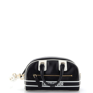 Christian Dior Vibe Zip Bowling Bag Leather Small