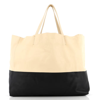 Celine Horizontal Bi-Cabas Tote Leather Large