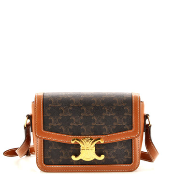 Celine Triomphe Shoulder Bag Triomphe Coated Canvas Teen